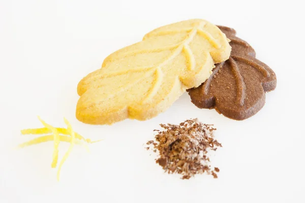 Biscoitos de limão e chocolate — Fotografia de Stock
