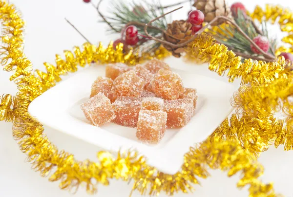 Homemade fruit candy for Christmas — Stock Photo, Image