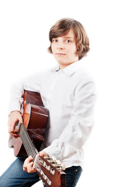 Jongen met gitaar — Stockfoto