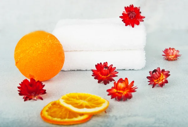 Wellness in orangen Farben — Stockfoto