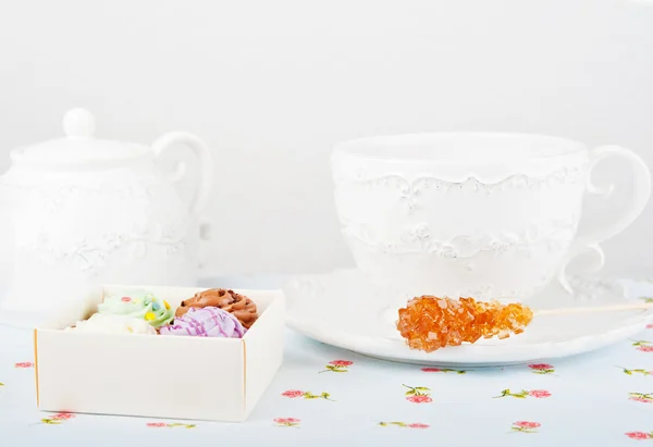 お菓子とお茶 — ストック写真