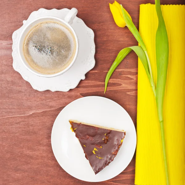 Breakfast in yellow — Stock Photo, Image