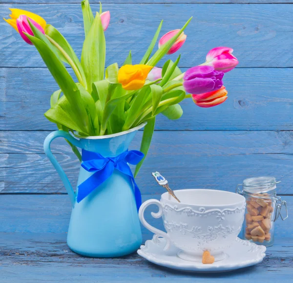 Té en azul Imagen de archivo