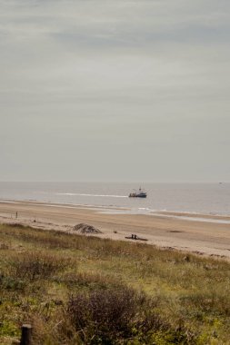 Kuzey Denizi üzerinde Hollanda 'da bir sahil..