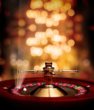 Casino rulet yumuşak arka plan afiş ışınları ile