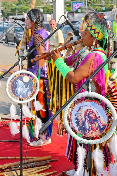 Amérindiens groupe tribal indien — Photo