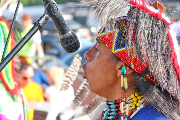 Native american indiska tribal grupp — Stockfoto