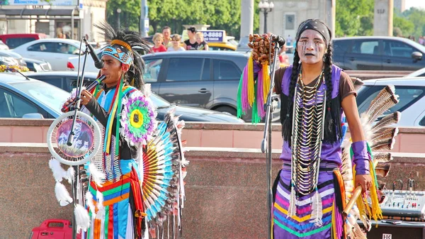 Amérindiens groupe tribal indien — Photo