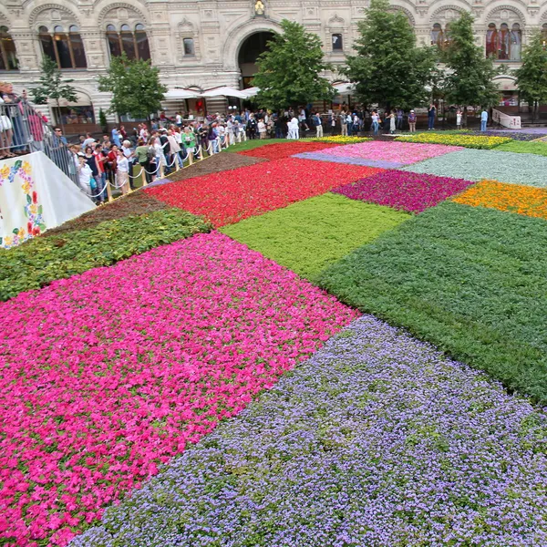 Festival květin na Rudém náměstí v Moskvě — Stock fotografie