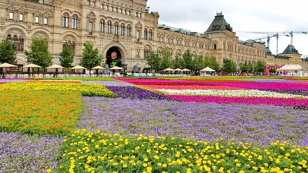 Festiwal kwiatów na placu czerwonym w Moskwie — Zdjęcie stockowe