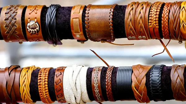 Handcrafts colorful bracelets — Stock Photo, Image