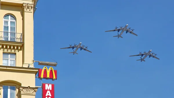 Russian army military jets during military parade — Stock Photo, Image