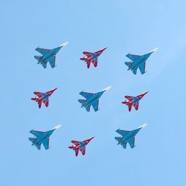 Russian army military jets during military parade — Stock Photo, Image