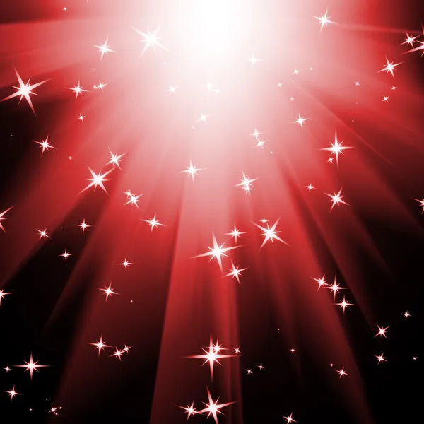 Shining rays and stars. Christmas background — Stock Photo, Image