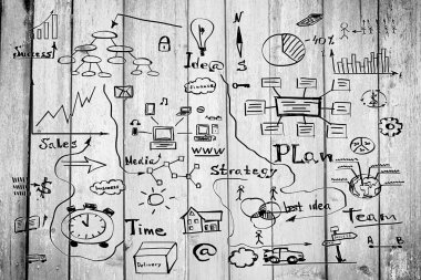 arka plan gri wood ile iş boş skeçler