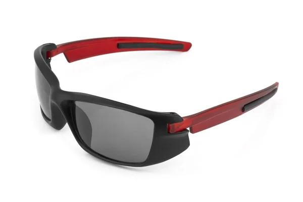 Moda kırmızı renkli spor güneş gözlüğü — Stok fotoğraf