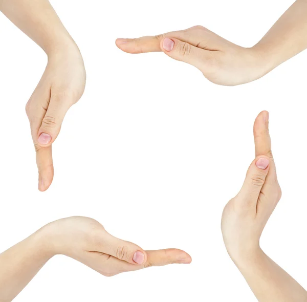 Woman's hands made circle — Stock Photo, Image