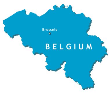 Belçika vektör harita