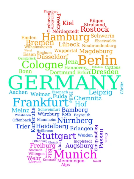 Alemania Mapa — Vector de stock