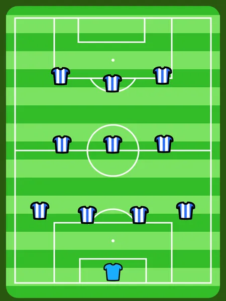 Fußballformation — Stockvektor