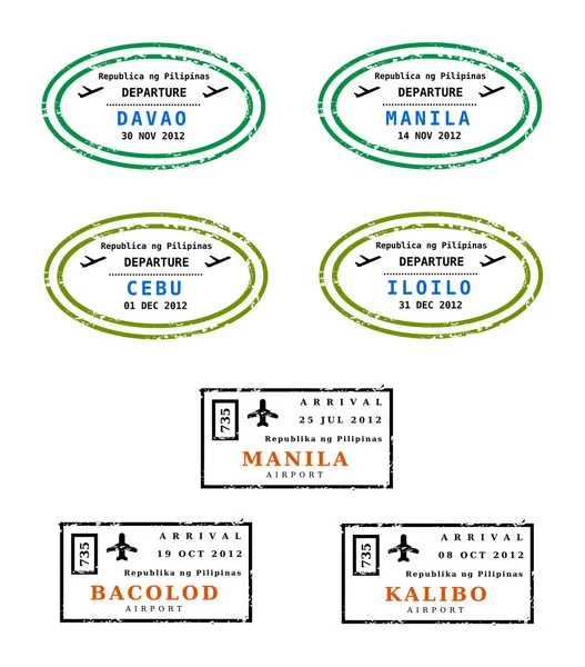 フィリピンのスタンプ — ストックベクタ