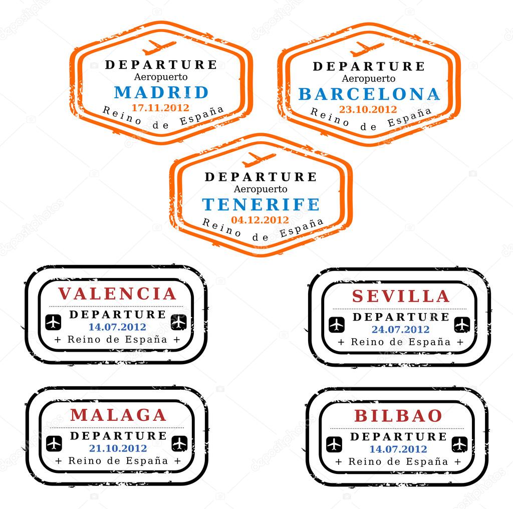 Spain visa stamps
