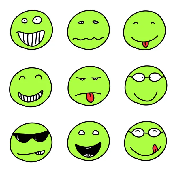 Smiley set — Stockvector