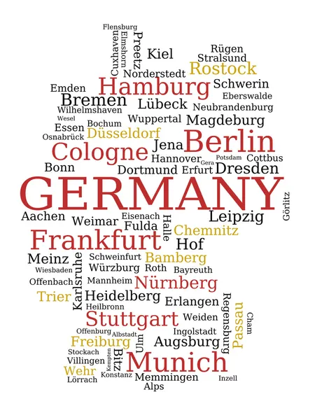 Tyskland Karta — Stock vektor