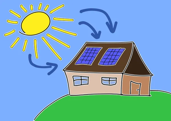 Ηλιακή ενέργεια — Διανυσματικό Αρχείο
