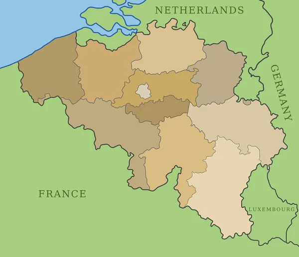 Belgio — Vettoriale Stock