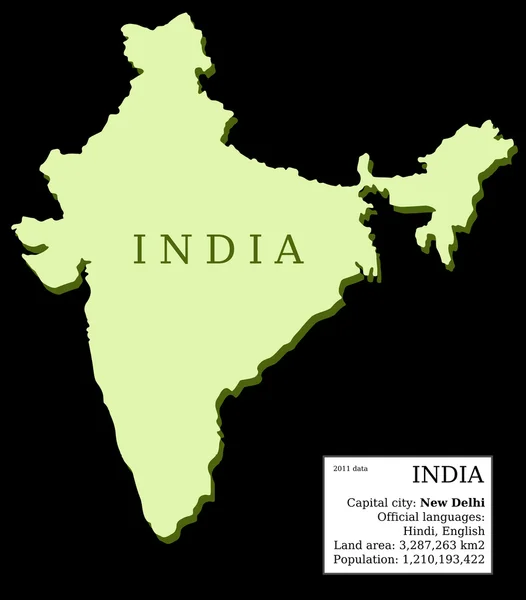 Inde Carte — Image vectorielle