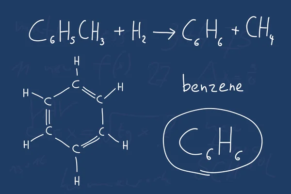Química - benzeno — Vetor de Stock