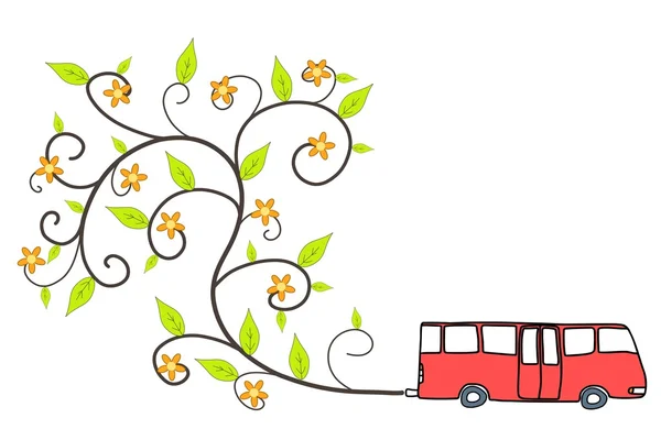 Bus écologique — Image vectorielle