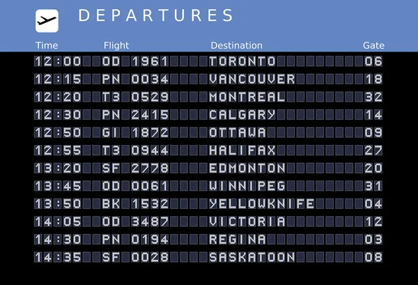 Reiseziele in Kanada — Stockvektor