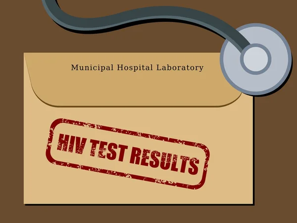 Risultati dei test HIV — Vettoriale Stock