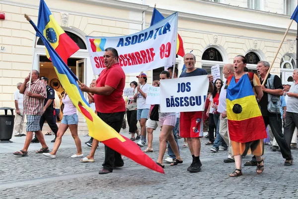 抗议在罗马尼亚 — 图库照片