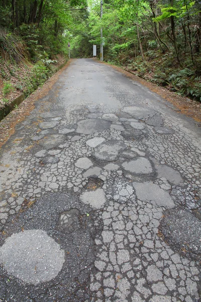 Skadade road — Stockfoto