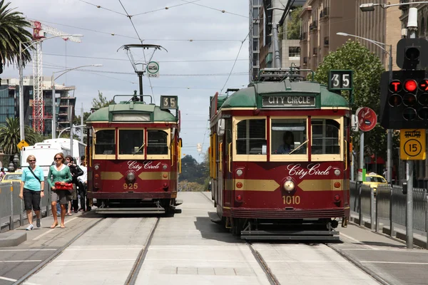 Melbourne tramvaje — Stock fotografie