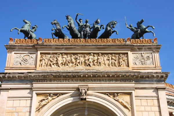 Teatro Politeama, Palermo — Stock fotografie