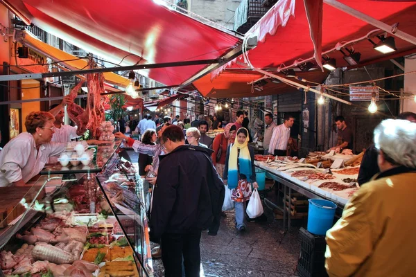 Mercado alimentar em Palermo — Fotografia de Stock