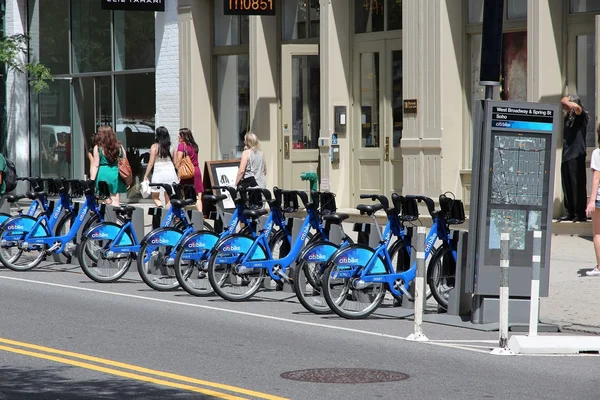 Compartir bicicletas en Nueva York — Foto de Stock