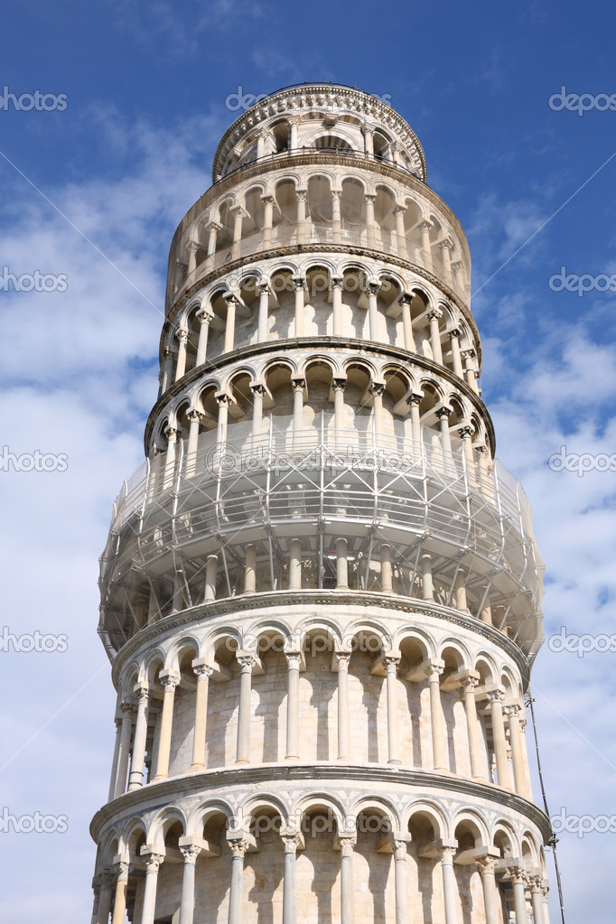 leaning tower of pisa - 图库照片
