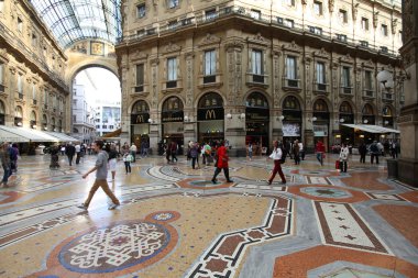 Milan shopping gallery clipart