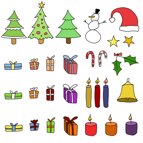 Christmas items — Stock Vector