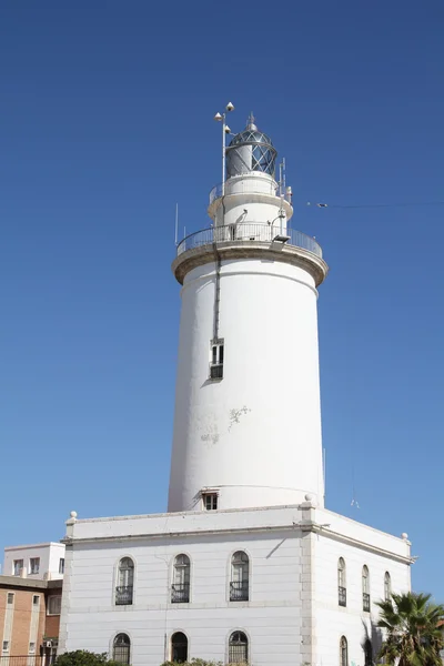 Malaga lighthouse — Stock Photo, Image