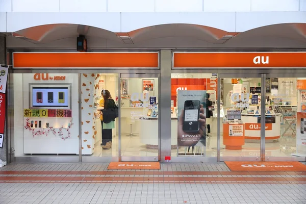 Au KDDI cep telefonları tarafından — Stok fotoğraf