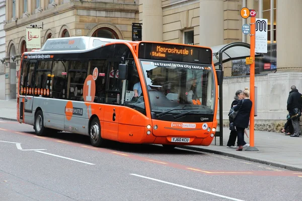 Manchester ücretsiz otobüs — Stok fotoğraf