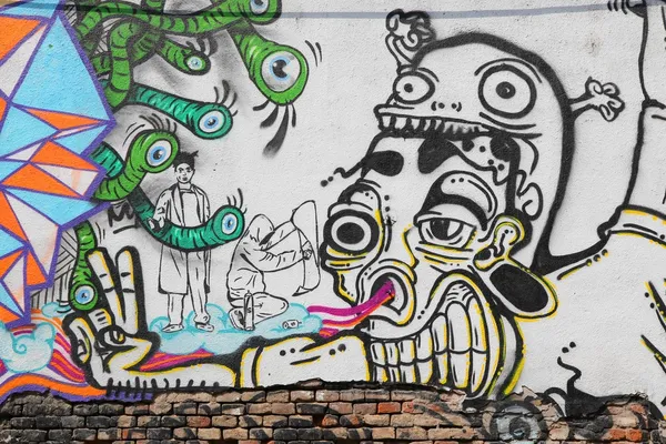 布加勒斯特街头涂鸦 — 图库照片