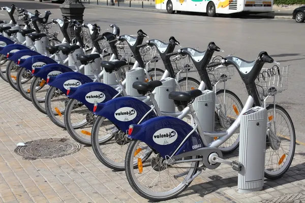 Valencia fahrradverleih — Stockfoto