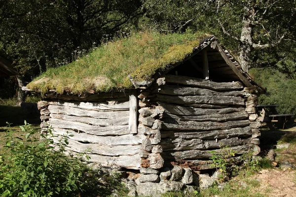 Oude houten huis in Noorwegen — Stockfoto